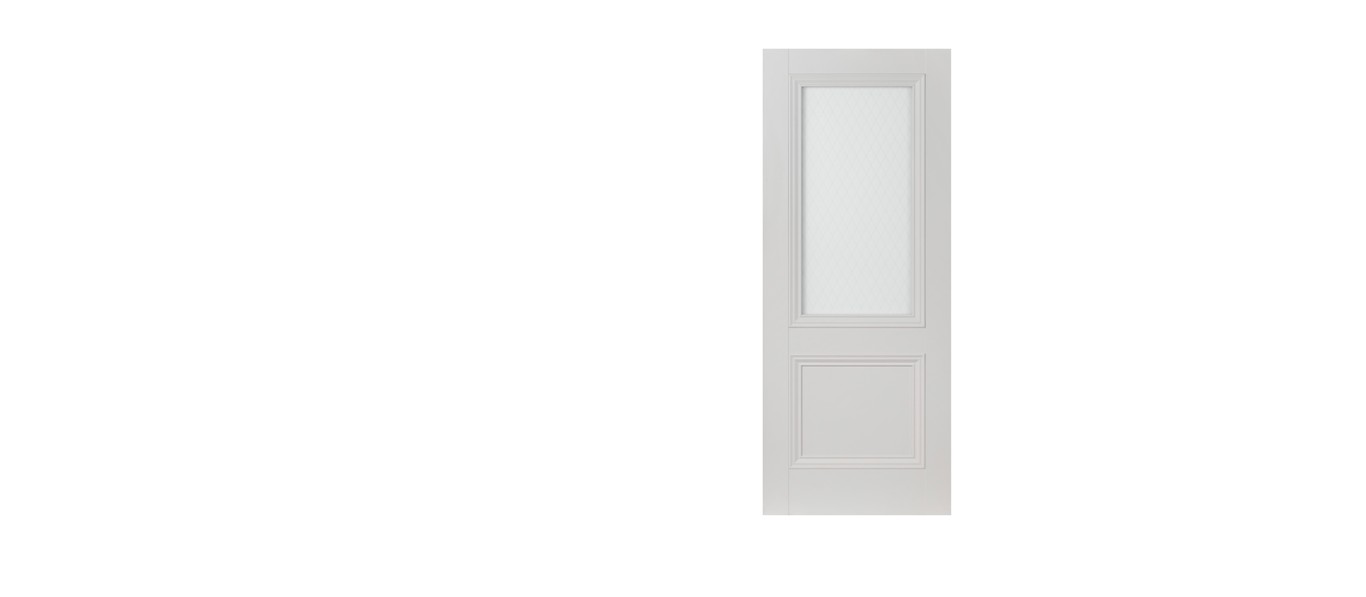 Царговая дверь экошпон белый эмалит