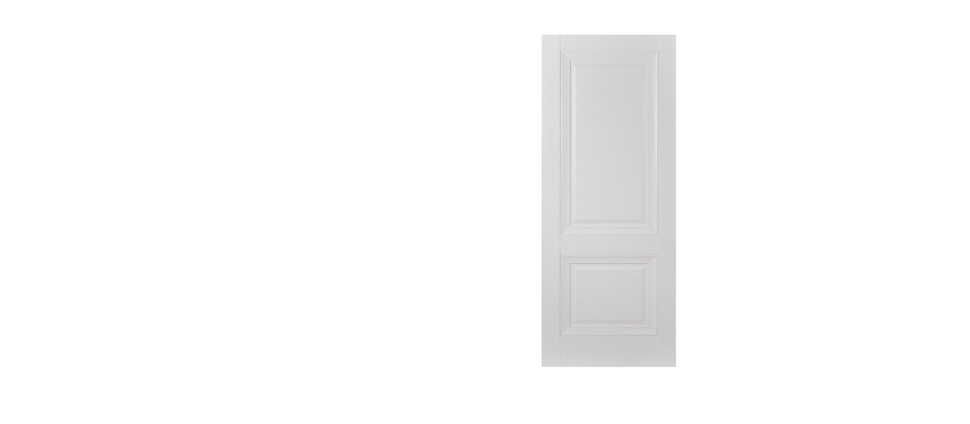 Царговая дверь белый эмалит